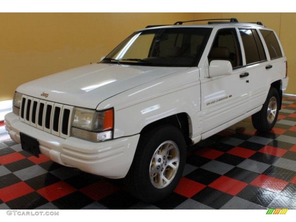 1996 Grand Cherokee Limited 4x4 - Stone White / Beige photo #2