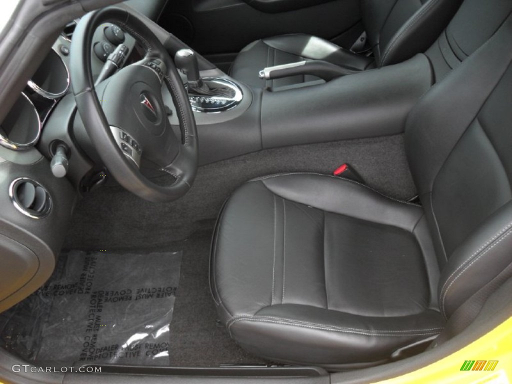 Ebony Interior 2008 Pontiac Solstice Roadster Photo #52882641