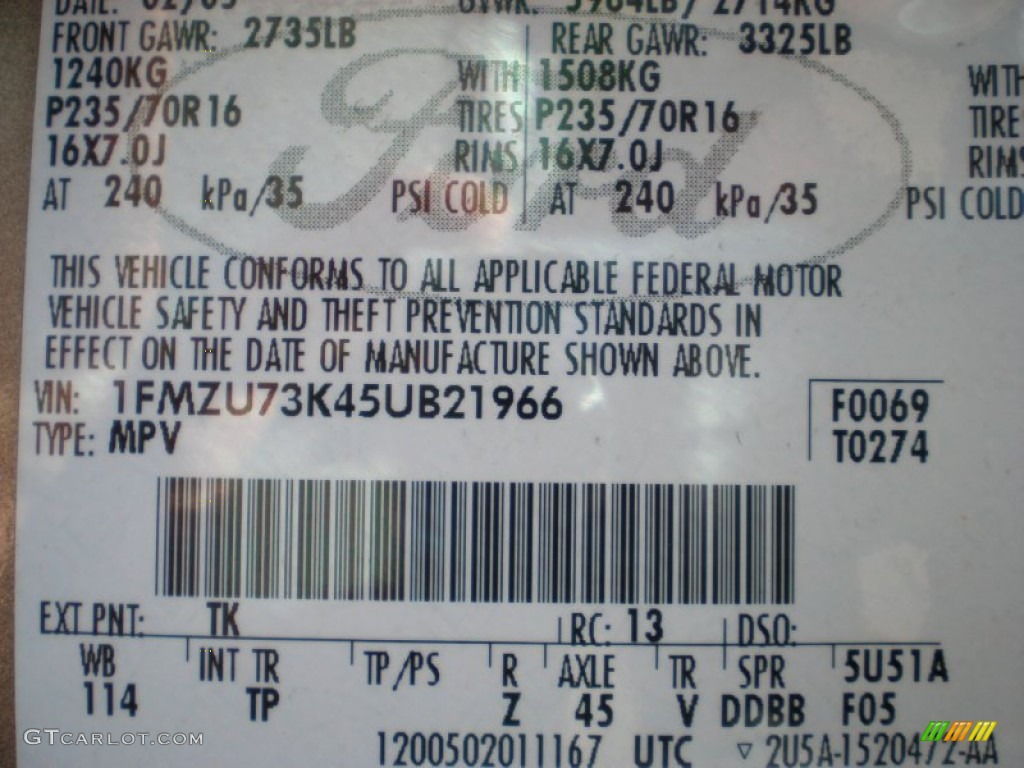 2005 Explorer XLT 4x4 - Mineral Grey Metallic / Medium Parchment photo #14