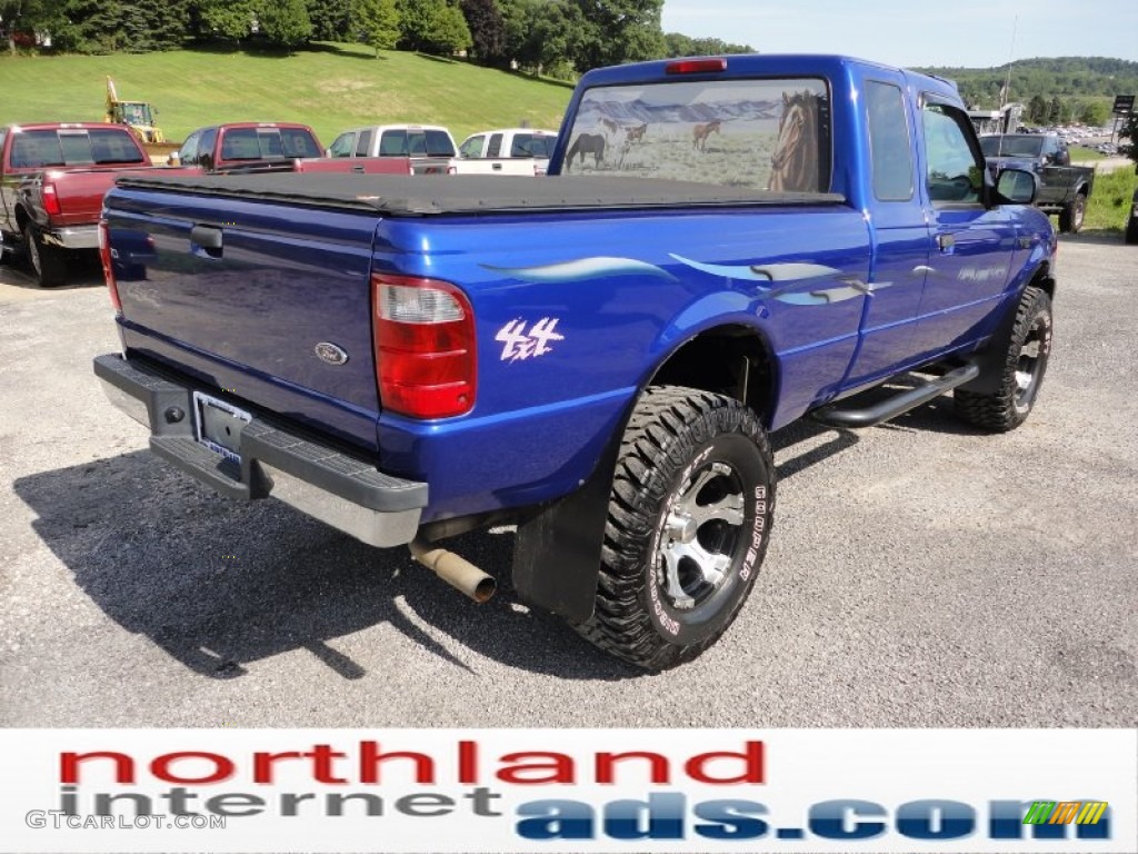 2004 Ranger XLT SuperCab 4x4 - Sonic Blue Metallic / Medium Dark Flint photo #8