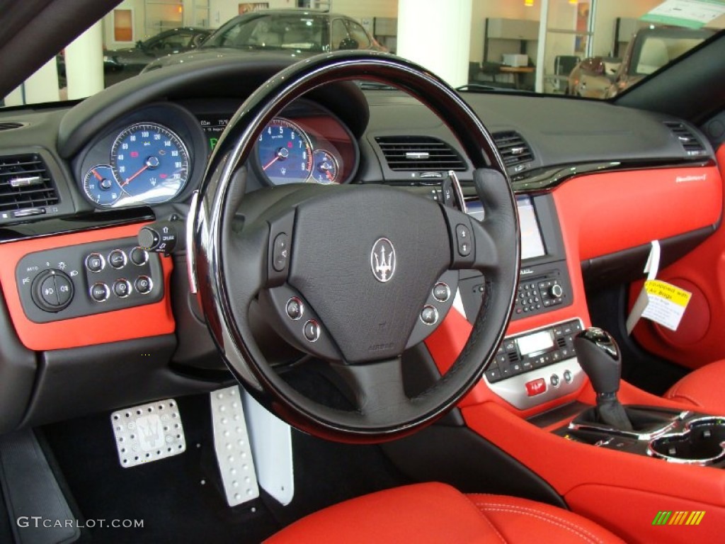2011 Maserati GranTurismo Convertible GranCabrio Rosso Corallo Dashboard Photo #52885092