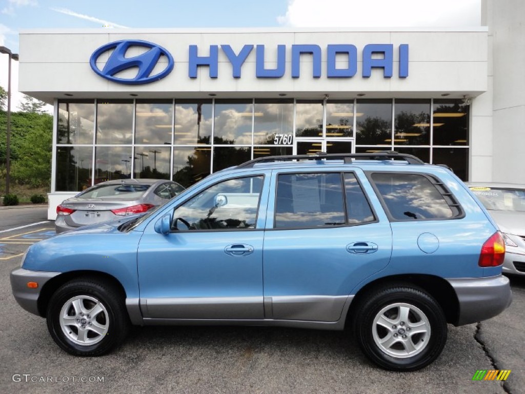 Arctic Blue 2004 Hyundai Santa Fe Standard Santa Fe Model Exterior Photo #52886016