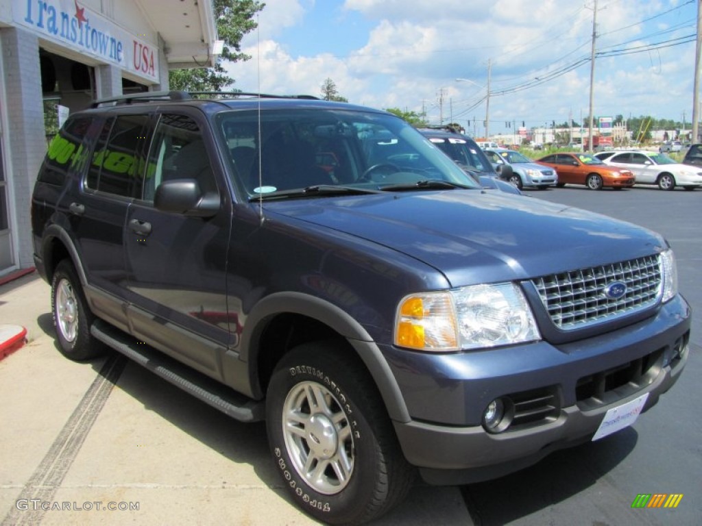 2003 Explorer XLT 4x4 - Medium Wedgewood Blue Metallic / Graphite Grey photo #20