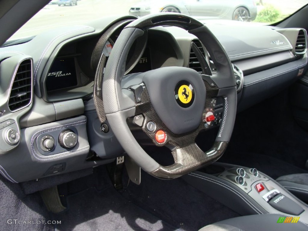 2010 Ferrari 458 Italia Blu Scuro Steering Wheel Photo #52888083