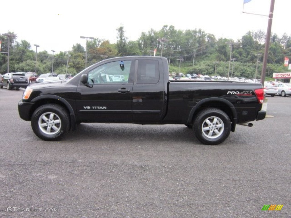 Galaxy Black 2008 Nissan Titan Pro-4X King Cab 4x4 Exterior Photo #52888965