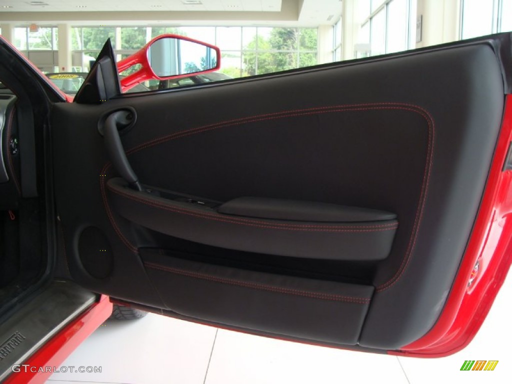 2006 Ferrari F430 Coupe F1 Nero/Rosso Door Panel Photo #52889067