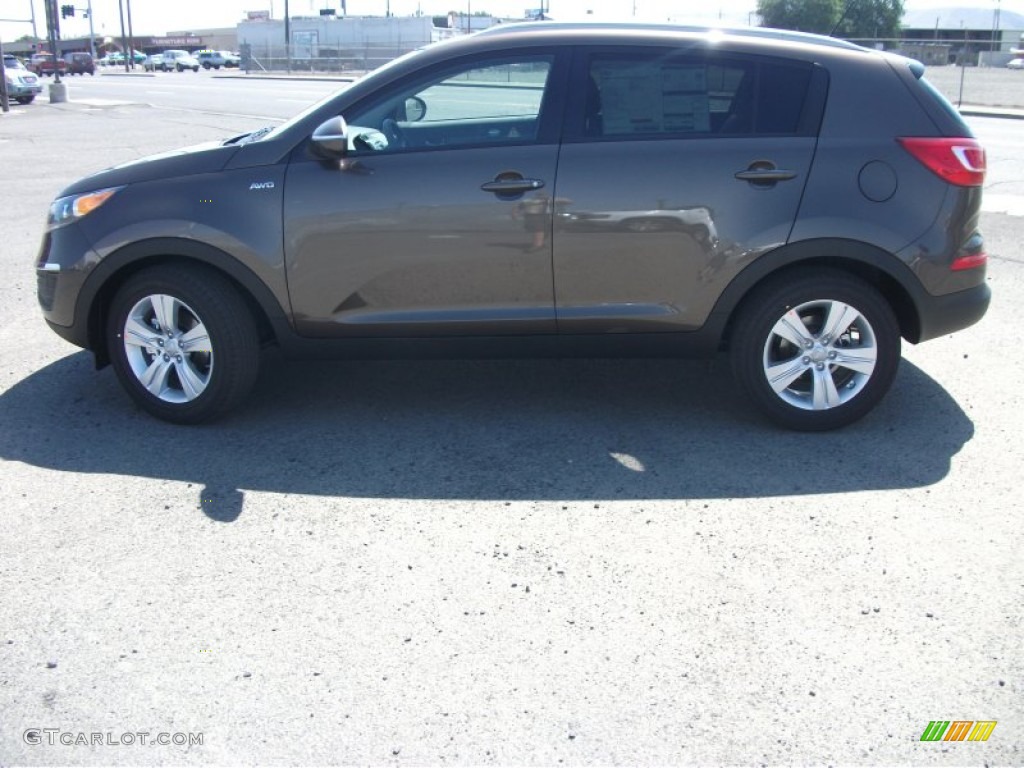 2012 Sportage LX AWD - Sand Track / Black photo #3