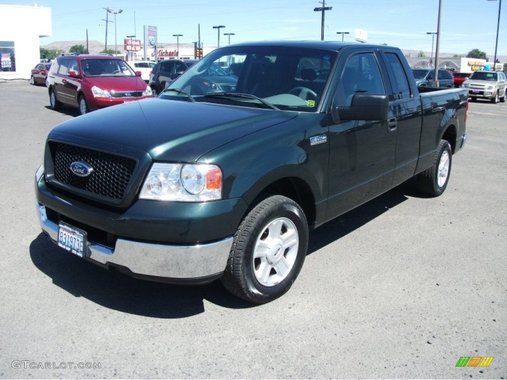 2004 F150 XLT SuperCab - Aspen Green Metallic / Medium Graphite photo #2