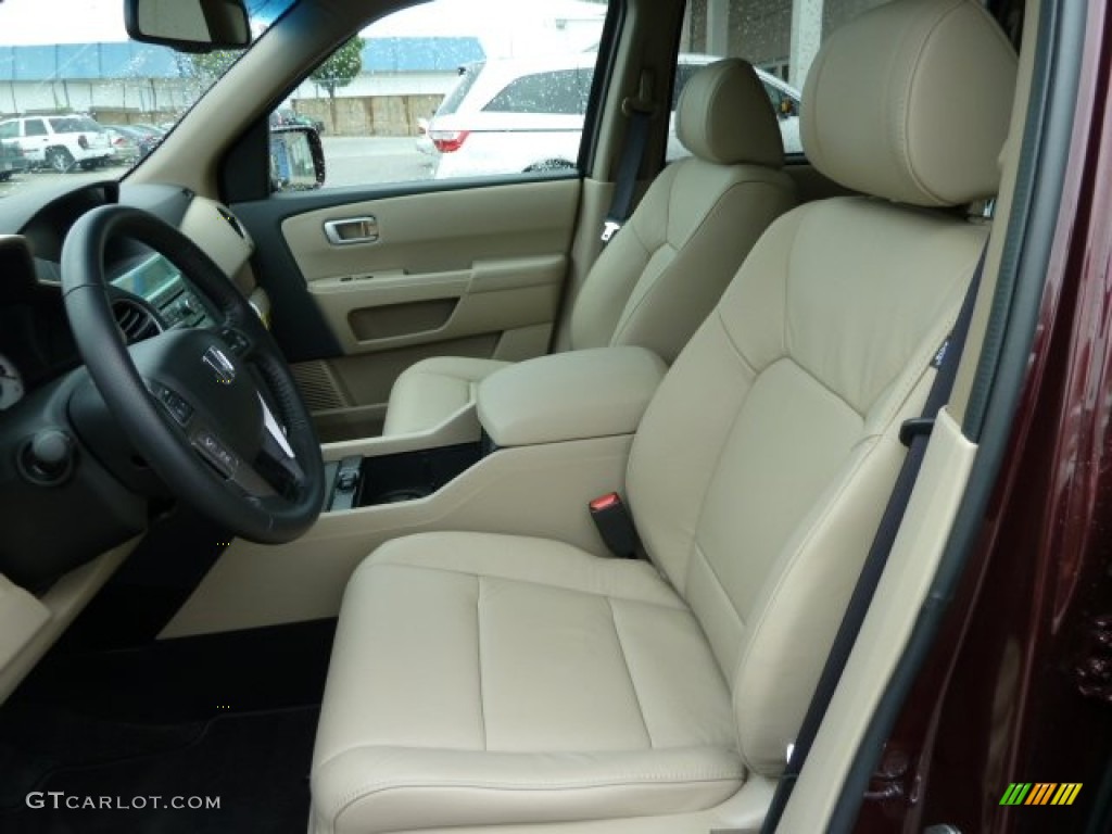 Beige Interior 2011 Honda Pilot Touring 4WD Photo #52891920
