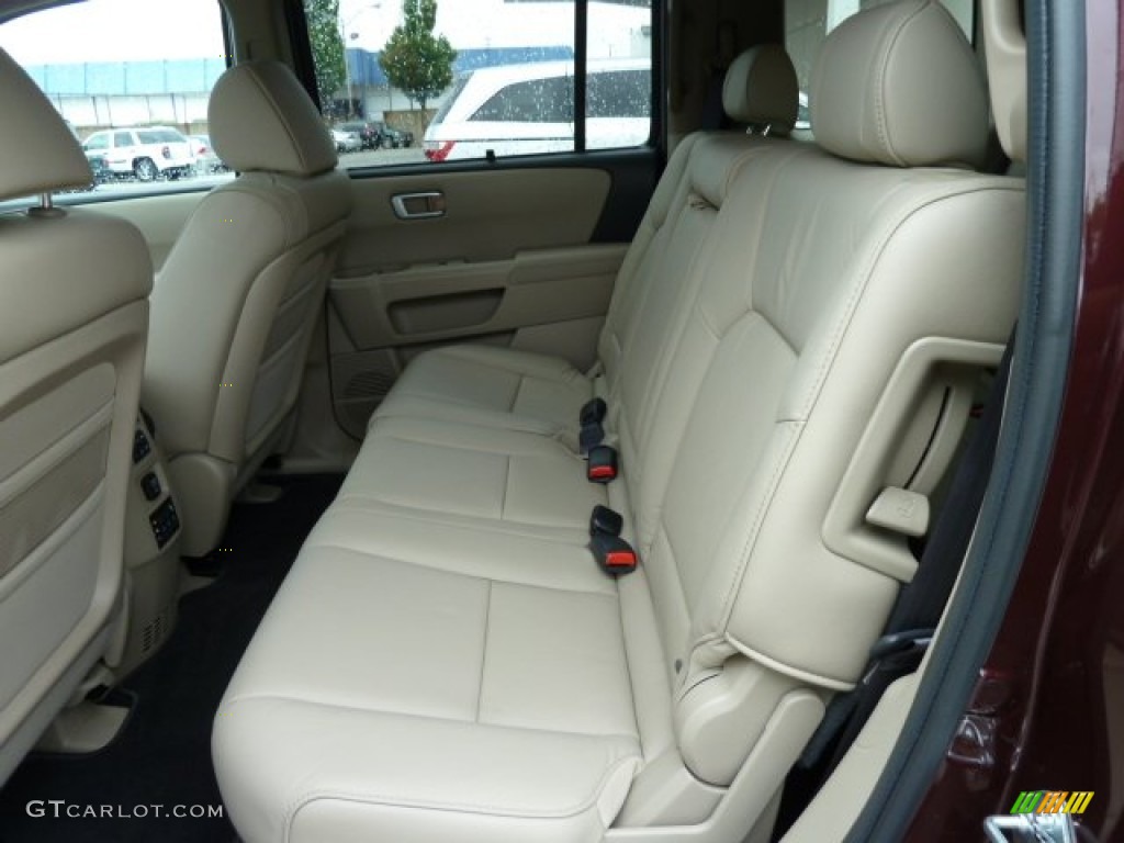 Beige Interior 2011 Honda Pilot Touring 4WD Photo #52891929