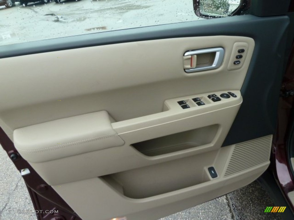 2011 Honda Pilot Touring 4WD Beige Door Panel Photo #52891989