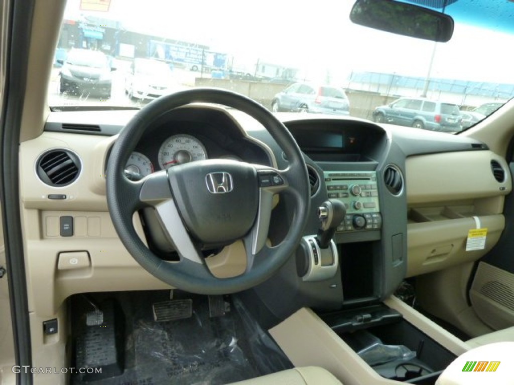 2011 Honda Pilot LX Beige Dashboard Photo #52892319
