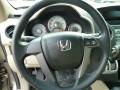 Beige 2011 Honda Pilot LX Steering Wheel