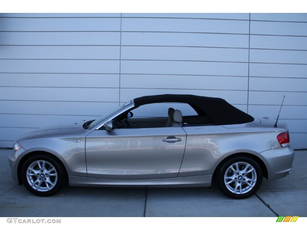 2008 1 Series 128i Convertible - Cashmere Silver Metallic / Taupe photo #4