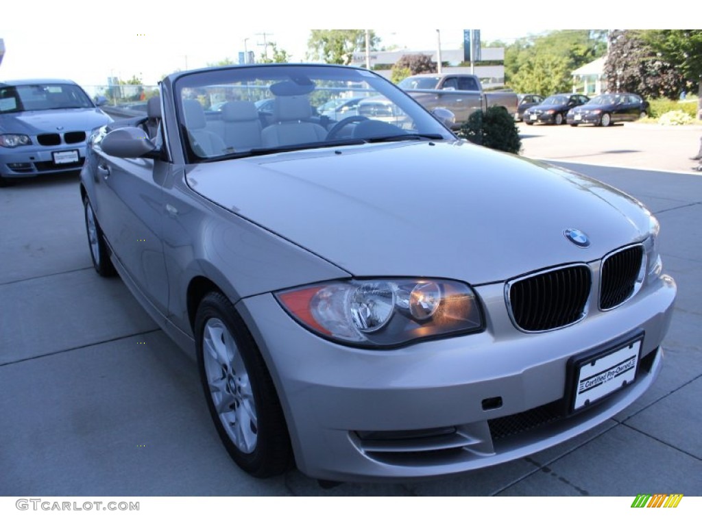 2008 1 Series 128i Convertible - Cashmere Silver Metallic / Taupe photo #8