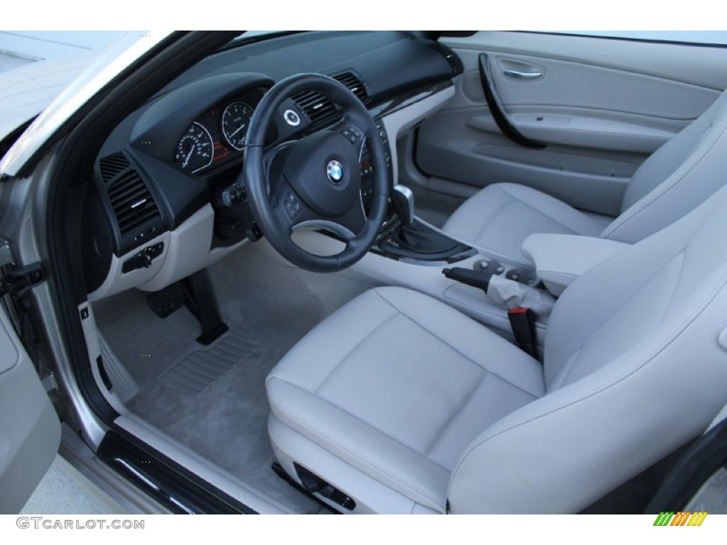 Taupe Interior 2008 BMW 1 Series 128i Convertible Photo #52893633