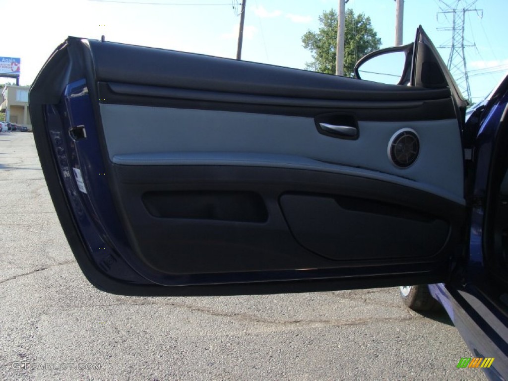 2008 BMW M3 Convertible Silver Novillo Leather Door Panel Photo #52894671
