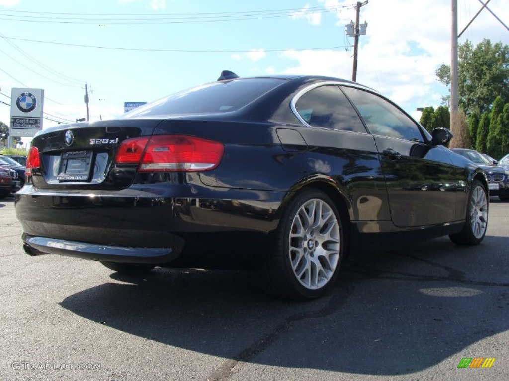 2008 3 Series 328xi Coupe - Jet Black / Black photo #4