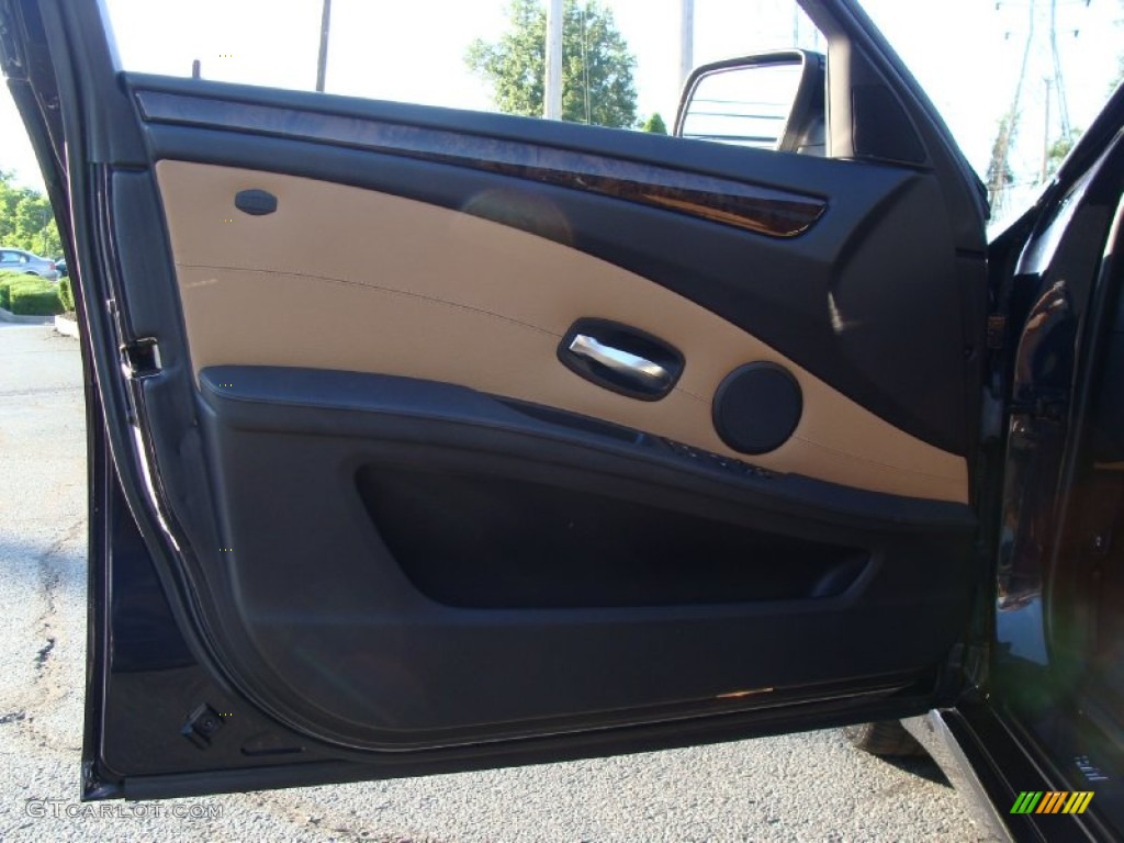 2008 5 Series 535xi Sedan - Monaco Blue Metallic / Black photo #10