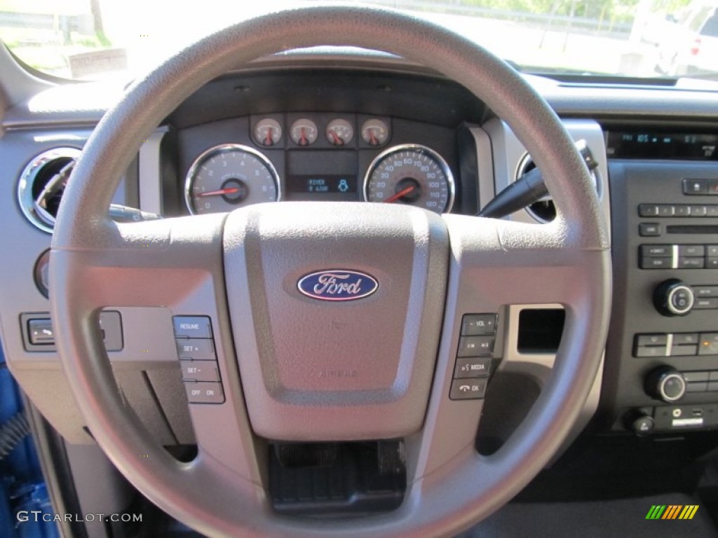 2009 Ford F150 XLT Regular Cab 4x4 Stone/Medium Stone Steering Wheel Photo #52895397