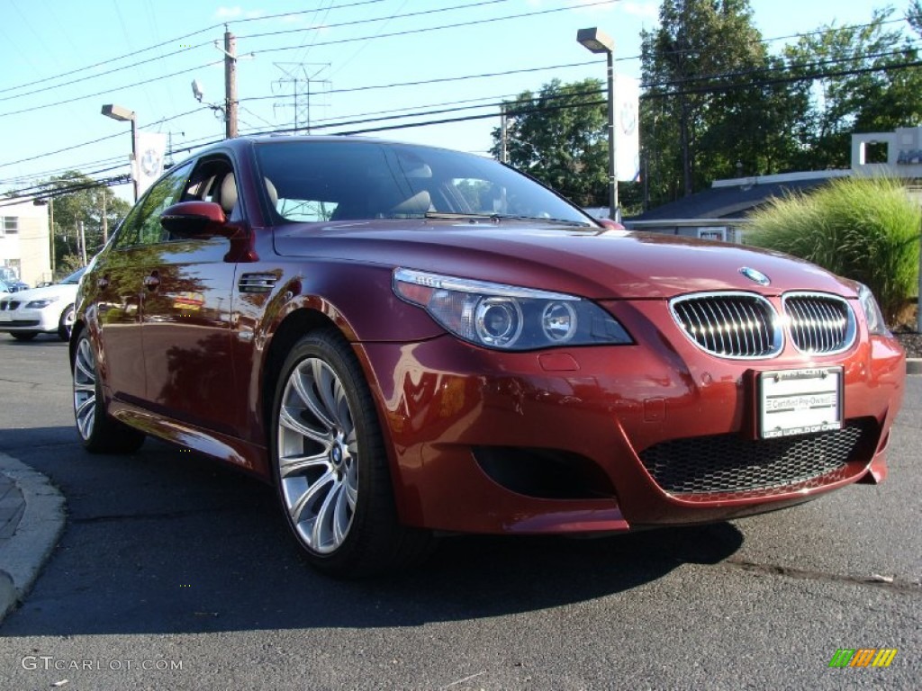 2007 M5 Sedan - Indianapolis Red Metallic / Black photo #3