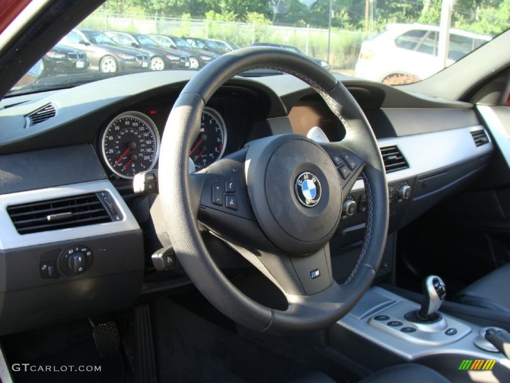 2007 BMW M5 Sedan Black Steering Wheel Photo #52895595