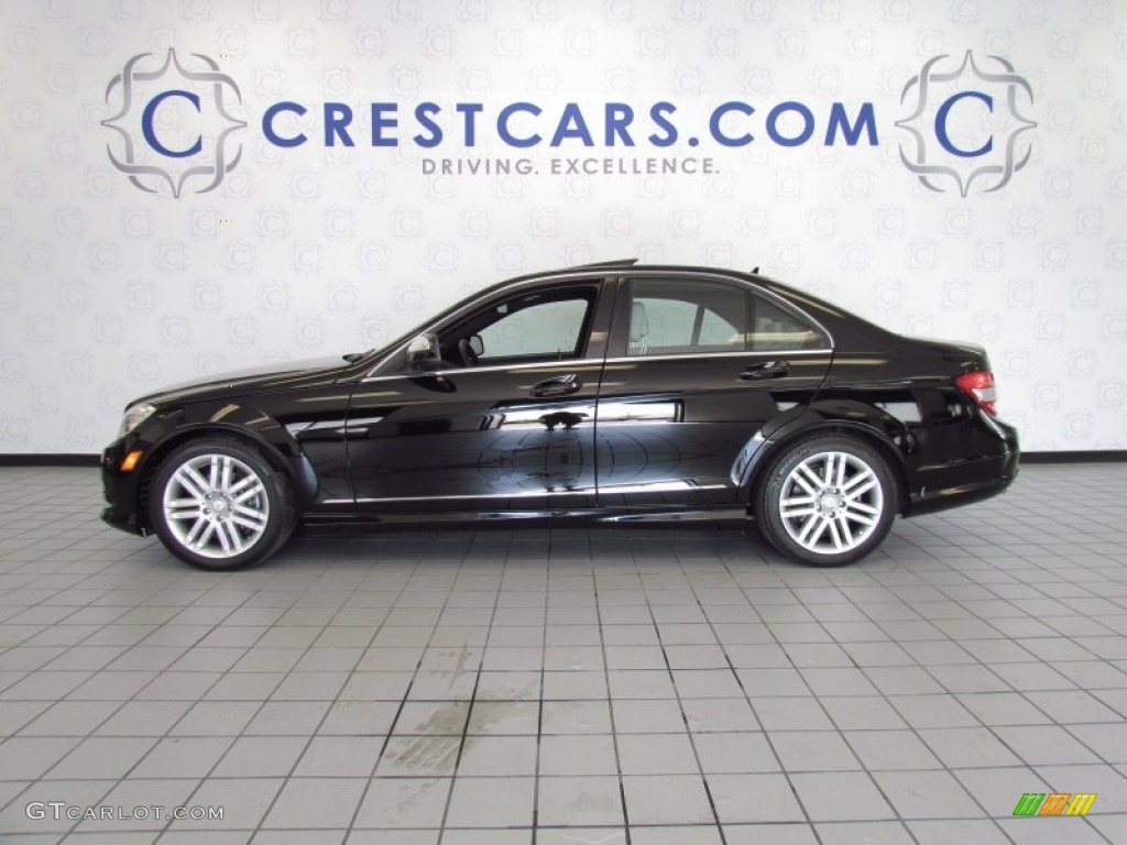 2009 C 300 Sport - Obsidian Black Metallic / Grey/Black photo #1