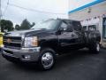 2011 Black Chevrolet Silverado 3500HD LTZ Crew Cab 4x4 Dually  photo #1