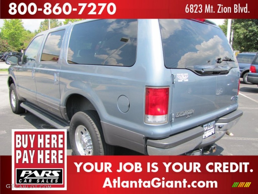 2001 Excursion XLT 4x4 - Medium Steel Blue Metallic / Medium Graphite photo #2