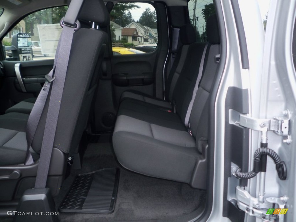 Ebony Interior 2011 Chevrolet Silverado 3500HD LT Extended Cab 4x4 Dually Photo #52898670