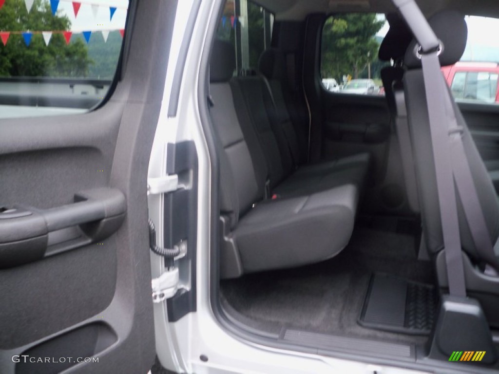 Ebony Interior 2011 Chevrolet Silverado 3500HD LT Extended Cab 4x4 Dually Photo #52898682