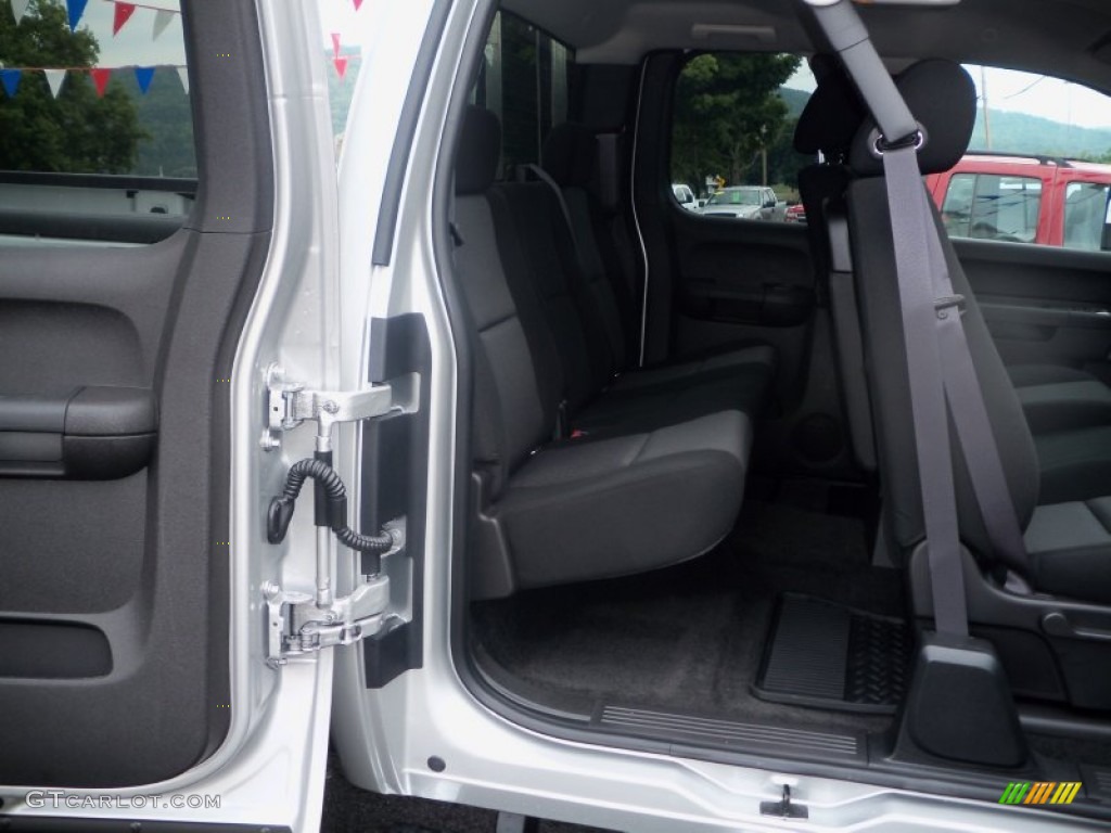 Ebony Interior 2011 Chevrolet Silverado 3500HD LT Extended Cab 4x4 Dually Photo #52898694