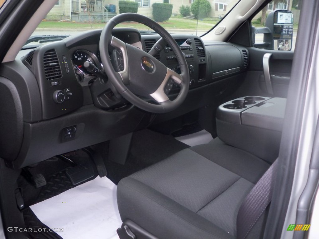 Ebony Interior 2011 Chevrolet Silverado 3500HD LT Extended Cab 4x4 Dually Photo #52898772
