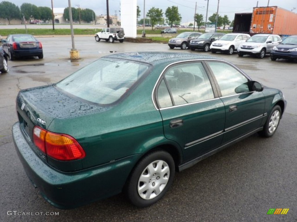 1999 Civic LX Sedan - Clover Green Pearl / Beige photo #5