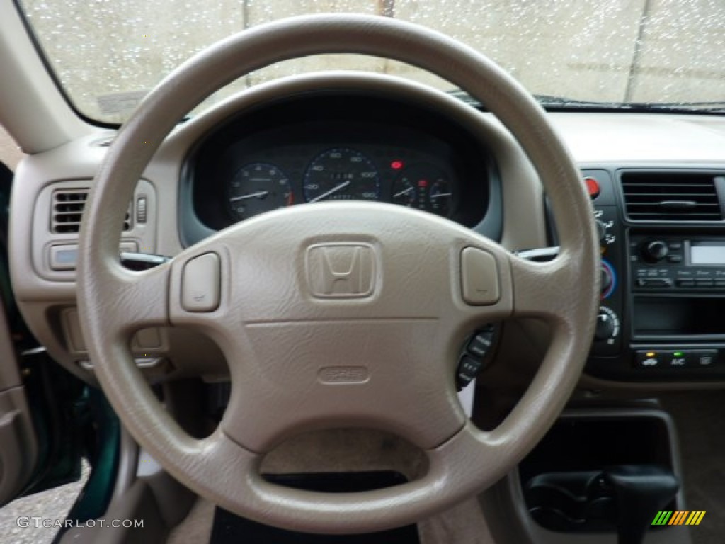 1999 Honda Civic LX Sedan Beige Steering Wheel Photo #52900175