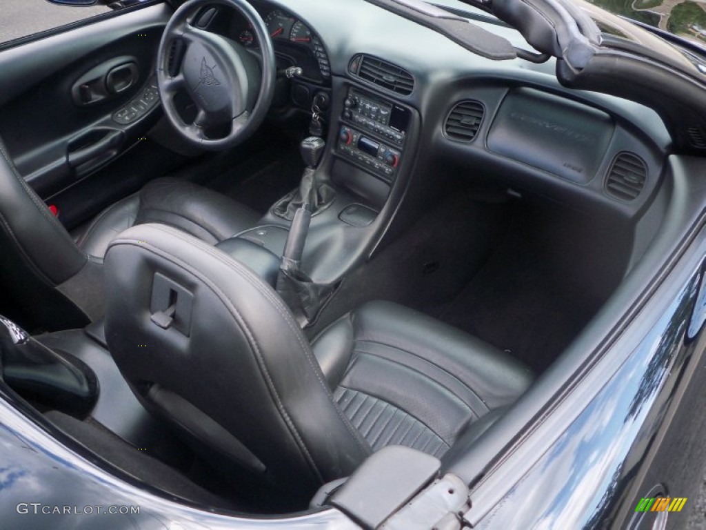 1998 Chevrolet Corvette Convertible Black Dashboard Photo #52900206