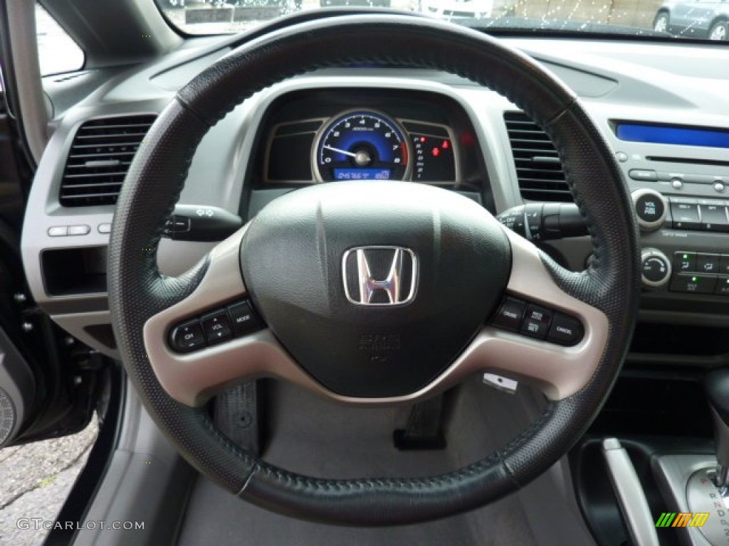2008 Honda Civic EX-L Sedan Gray Steering Wheel Photo #52900734