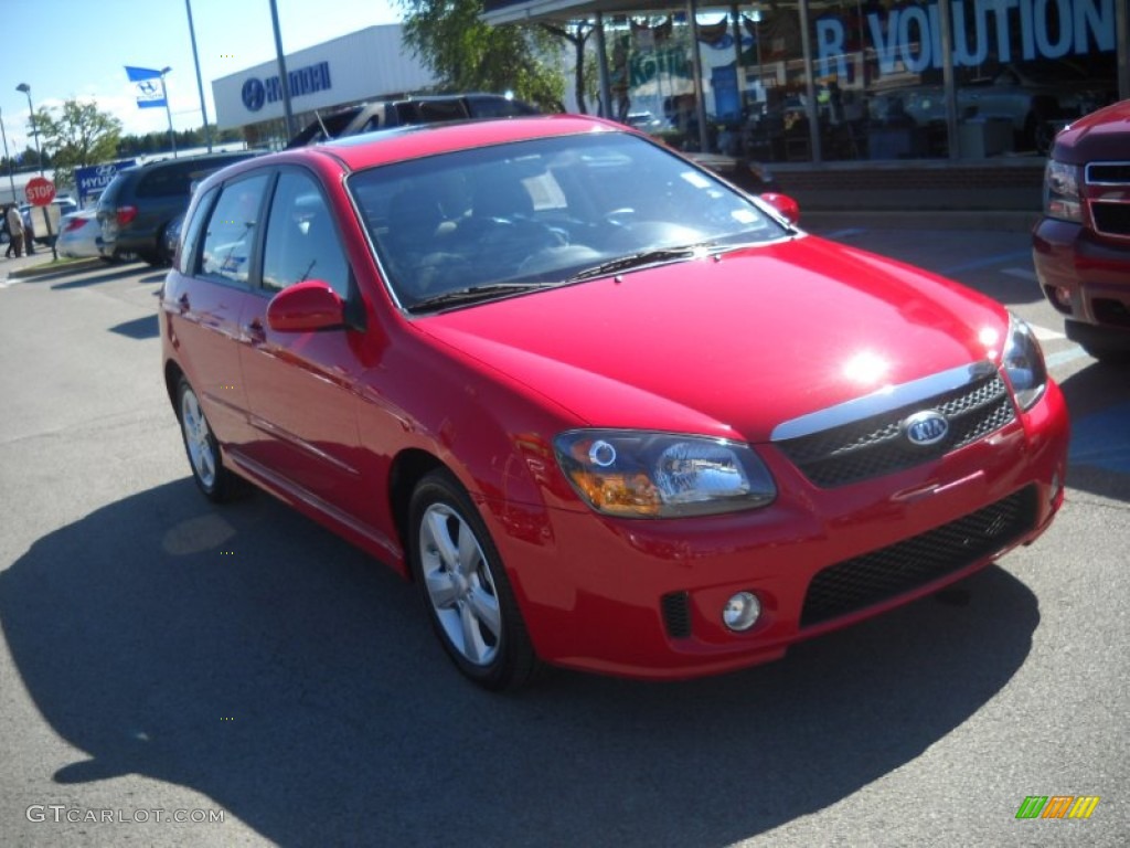 2008 Spectra 5 SX Wagon - Classic Red / Black photo #1