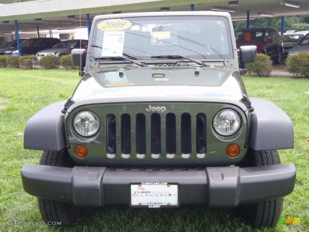 2009 Wrangler X 4x4 - Jeep Green Metallic / Dark Slate Gray/Medium Slate Gray photo #3