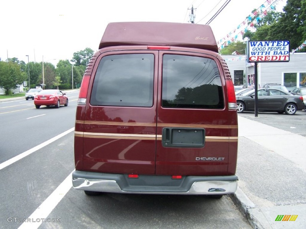 1998 Chevy Van G10 Passenger Conversion - Dark Carmine Red Metallic / Neutral photo #4