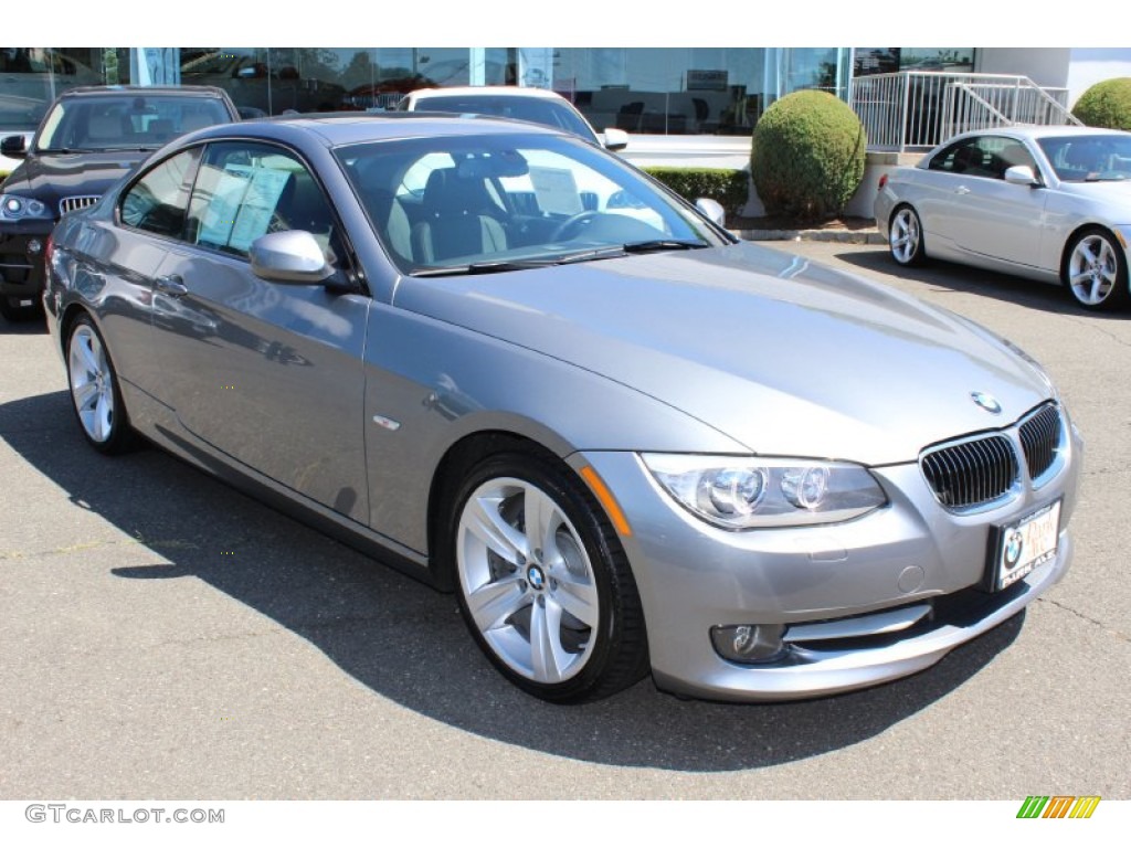 2011 3 Series 328i Coupe - Space Gray Metallic / Black photo #3