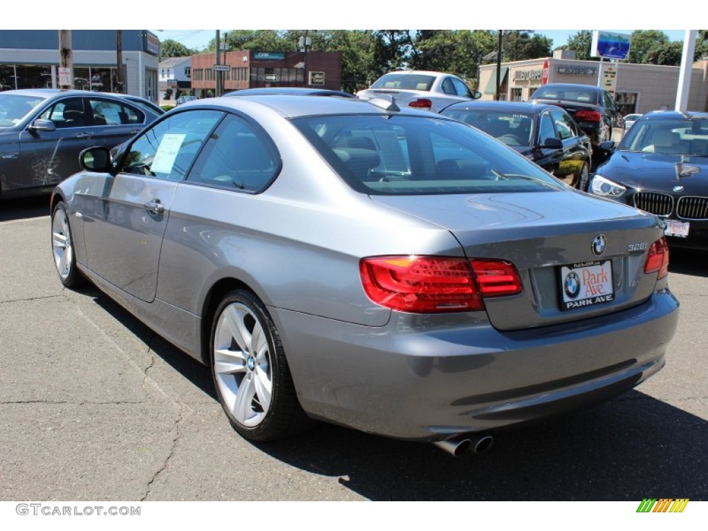 2011 3 Series 328i Coupe - Space Gray Metallic / Black photo #7