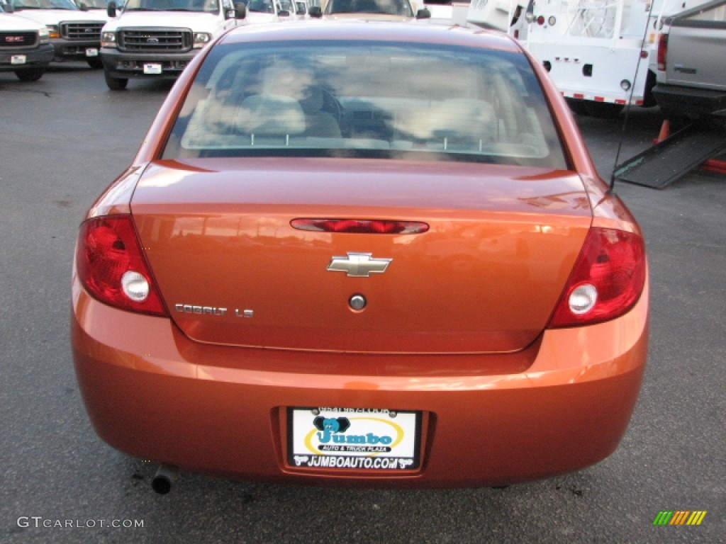 2007 Cobalt LS Sedan - Sunburst Orange Metallic / Gray photo #6