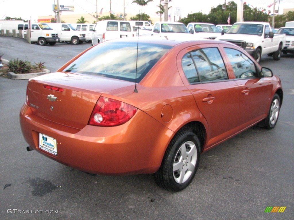 2007 Cobalt LS Sedan - Sunburst Orange Metallic / Gray photo #7