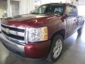 2008 Deep Ruby Metallic Chevrolet Silverado 1500 LT Extended Cab 4x4  photo #2