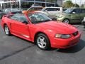 2004 Torch Red Ford Mustang V6 Convertible  photo #1