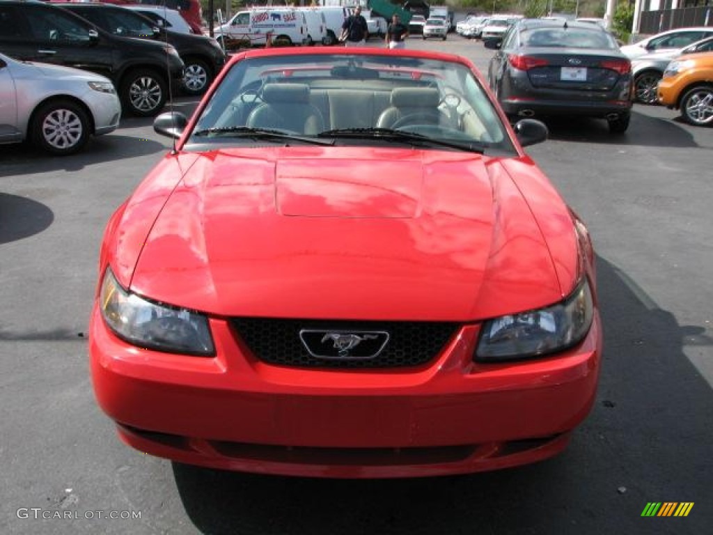 2004 Mustang V6 Convertible - Torch Red / Medium Parchment photo #4
