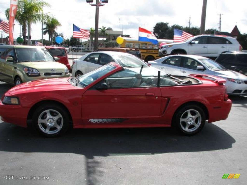 2004 Mustang V6 Convertible - Torch Red / Medium Parchment photo #7