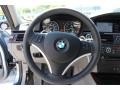 Gray Dakota Leather 2011 BMW 3 Series 335i xDrive Sedan Steering Wheel