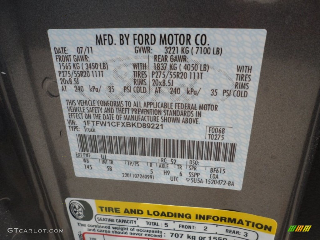 2011 F150 FX2 SuperCrew - Sterling Grey Metallic / Black photo #38
